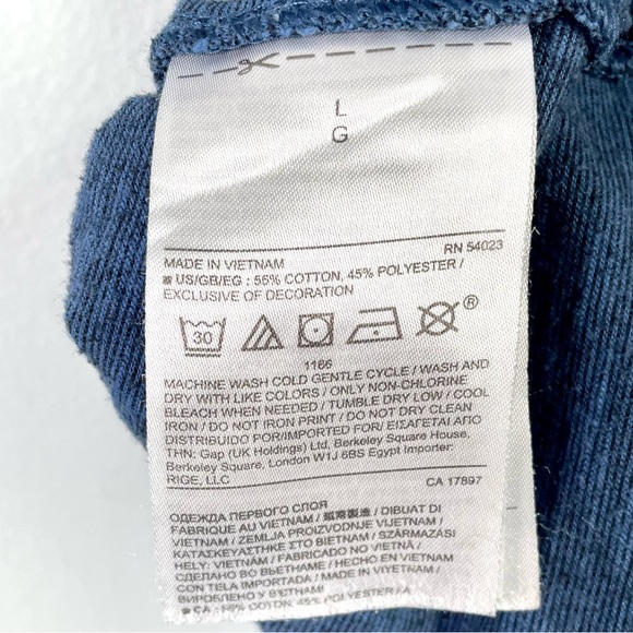 Banana Republic Men’s Polo Shirt Size Large Heather Blue - Picture 7 of 7